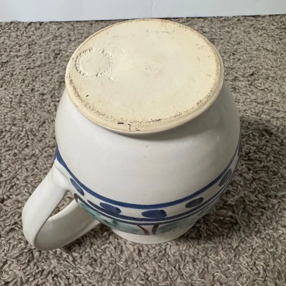 Jamestown Pottery Vintage Hand Painted Pitcher Colonial Virginia Ware Ceramic 7